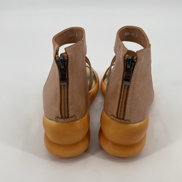 HZM Pink & Green Triple-Strap Leather Gladiator Sandal Size 6 (EU36) - Picture 6 of 12